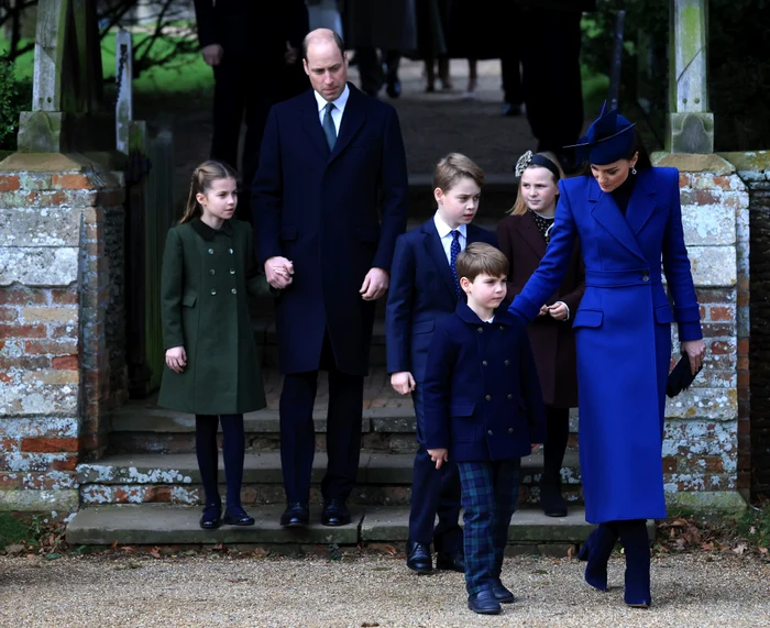 Os Príncipes de Gales vieram com os três filhos e o primo (Foto: GettyImages)