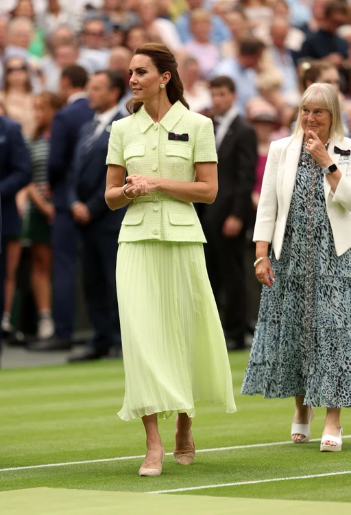 Kate Middleton, com roupa verde menta (Foto: GettyImages)